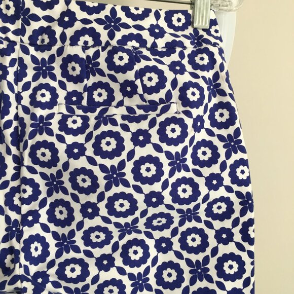 BODEN Blue White Floral Print Slit Hem Dress Pant - Picture 9 of 9